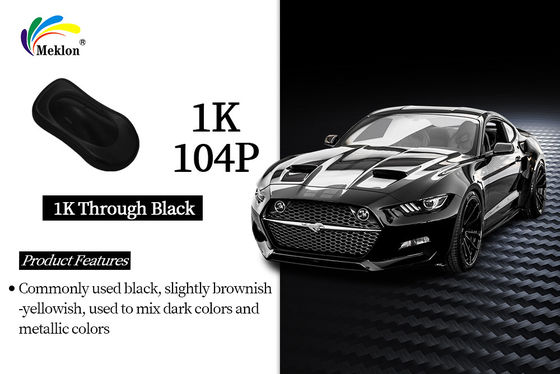 1K من خلال Black Hight Gloss الطلاء الآلي الأكريلي: اتساق متقدم مع الخلط السليم