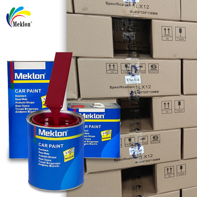 1K2K طلاء سيارات مع قوة تعبيرية عالية وتغطية عالية طلاء سيارات أحمر داكن