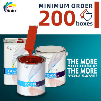 مطابقة مع مصنع الأصلي مضاد للأشعة فوق البنفسجية كفاءة التجفيف السريع طلاء سيارات أحمر لهب