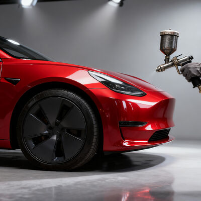 ميكلون أحمر مشرق اللؤلؤ الكرومية عالية مقاومة للخدش إعادة صياغة طلاء السيارة لإصلاح السيارات