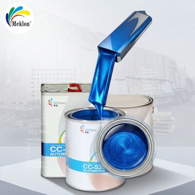 طلاء إعادة طلاء السيارة باللون الأزرق اللامع عالي اللمعان مع مستلزمات السيارات. يوفر المصنعون الصينيون طلاء سيارات عالي الجودة ومتينًا مباشرة.
