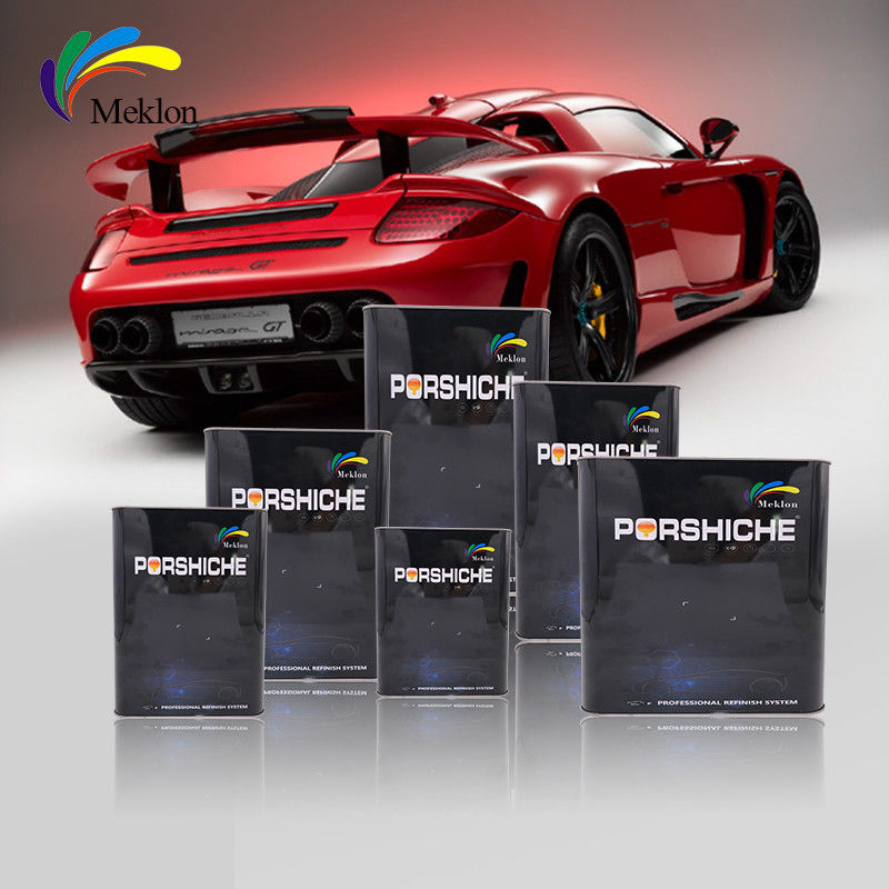 طلاء سيارات أحمر لامع مقاوم للحرارة وغير سام، طبقة علوية مقاومة للبهتان لطلاء السيارات