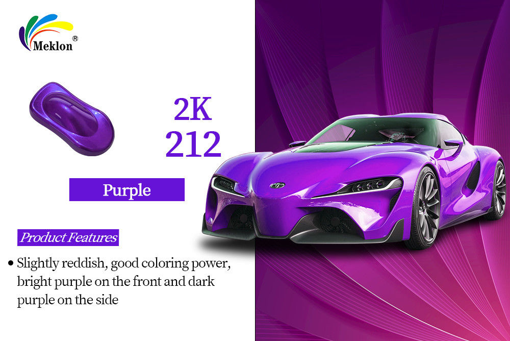 مقاوم للأرصاد الجوية ومقاوم للاستعمال طلاء سيارة 2k مناسب لسيارتك طلاء إصلاح الأرجواني