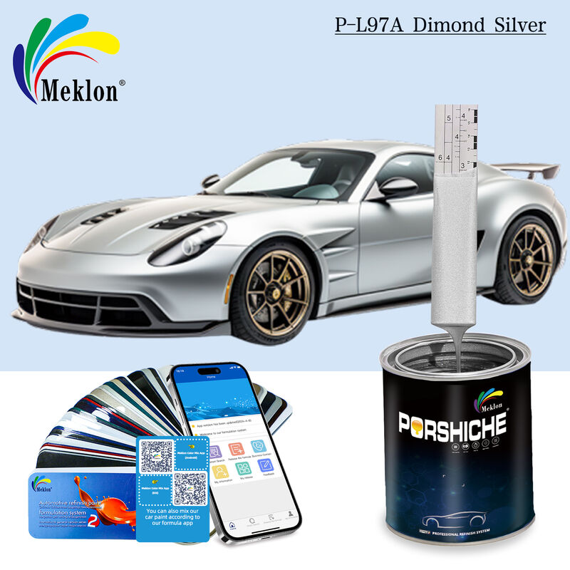 طلاء سيارة غير ريحي عملي ملون معدني SGS طلاء فضي ملون رشط للسيارات