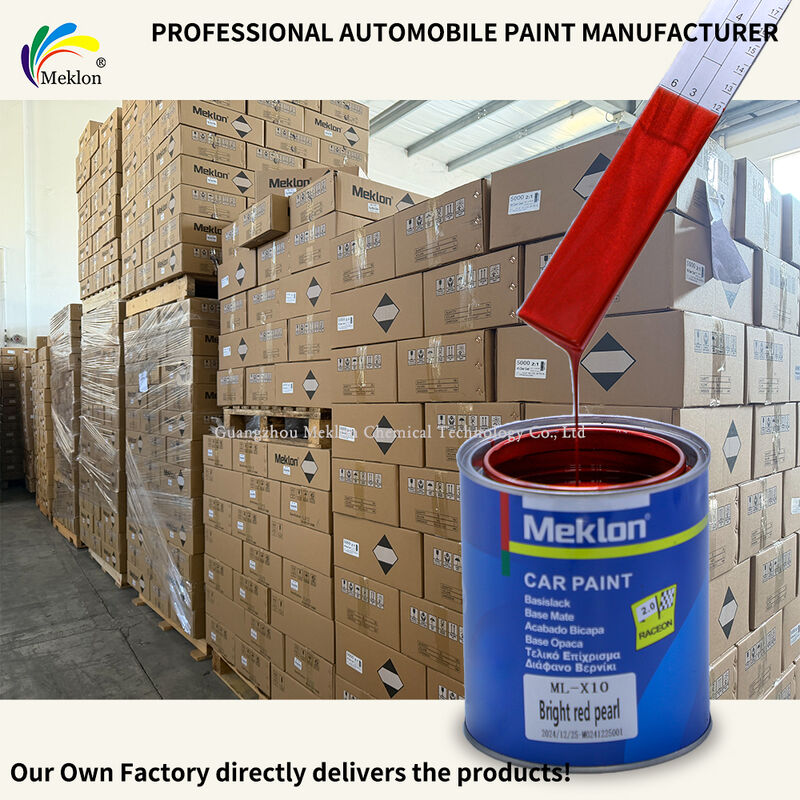 ميكلون أحمر مشرق اللؤلؤ الكرومية عالية مقاومة للخدش إعادة صياغة طلاء السيارة لإصلاح السيارات